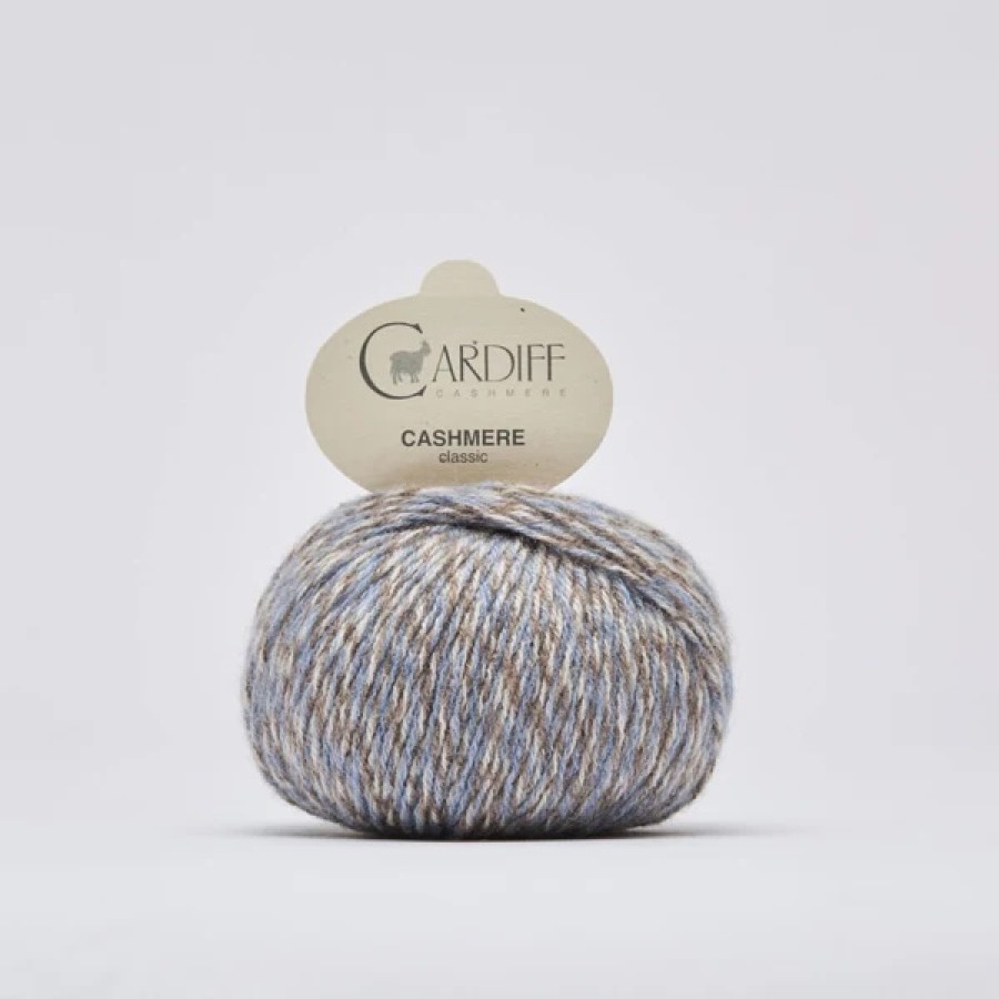 Cardiff Cashmere Classic - 316 Tavel Blaubraunweiss Meliert
