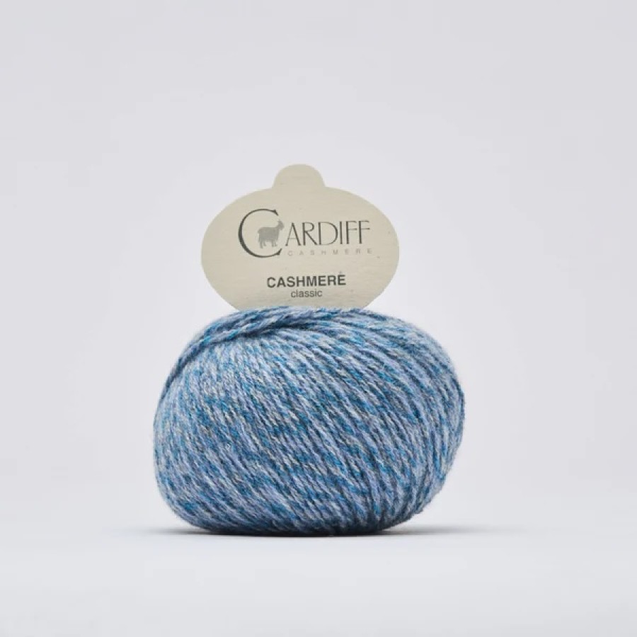 Cardiff Cashmere Classic - 317 Glacial Blauweiss Meliert