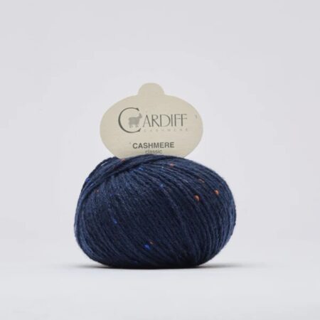 Cardiff Cashmere Classic - 318 Night Dunkelblau Tweed