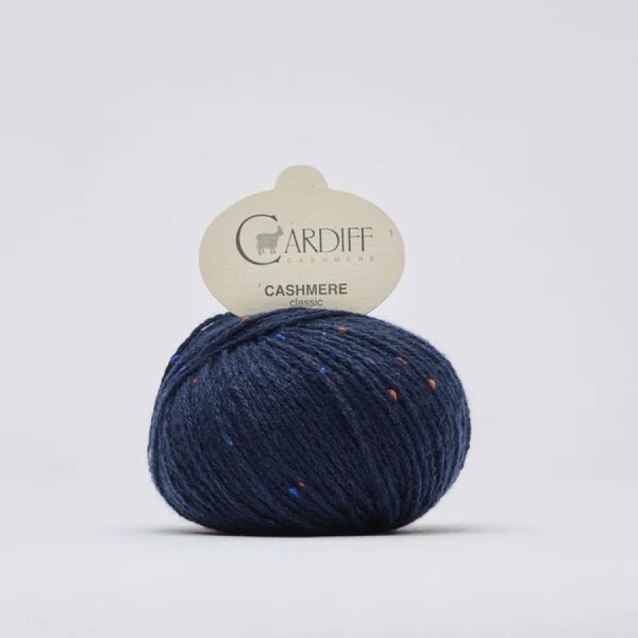 Cardiff Cashmere Classic - 318 Night Dunkelblau Tweed