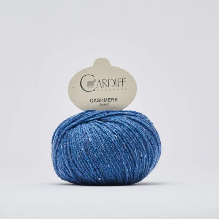 Cardiff Cashmere Classic - 324 Ocean Blau Tweed