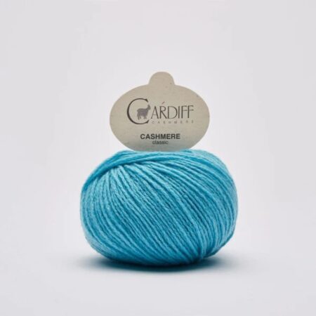 Cardiff Cashmere Classic - 605 Logo Türkisblau