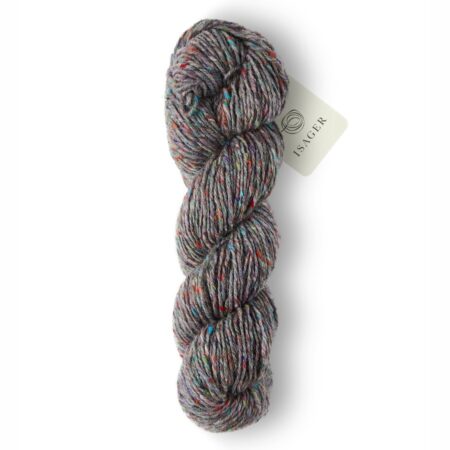 Isager Aran Tweed - Confetti Grau