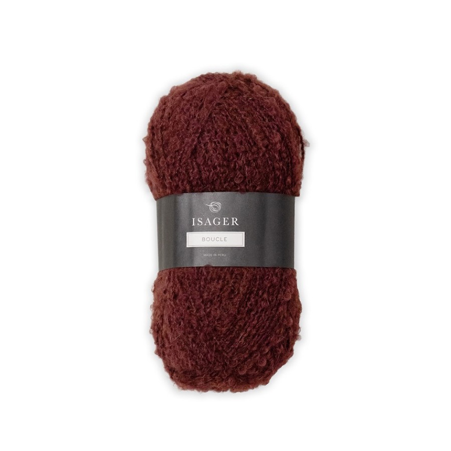 Isager Bouclé - 033 Burgund