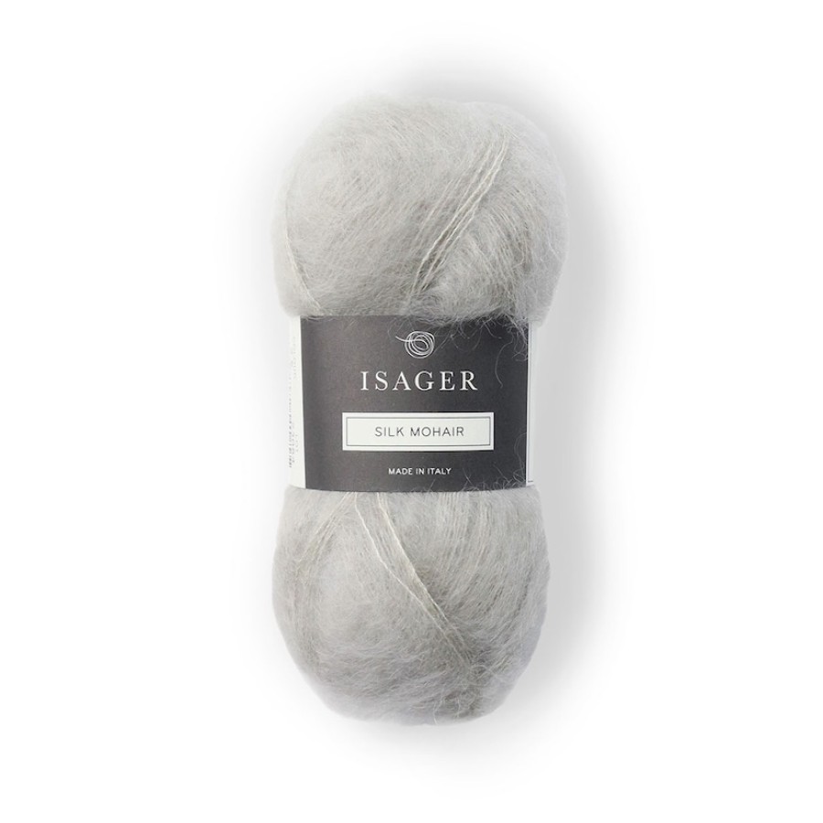 Isager Silk Mohair - 002s Graubeige