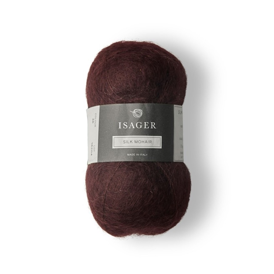 Isager Silk Mohair - 036 Bordeaux