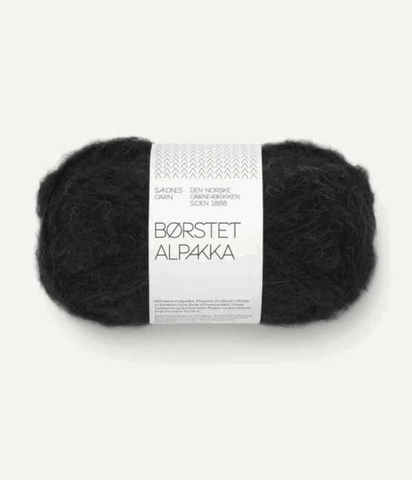 Sandnes Borstet Alpakka - 1099 Schwarz