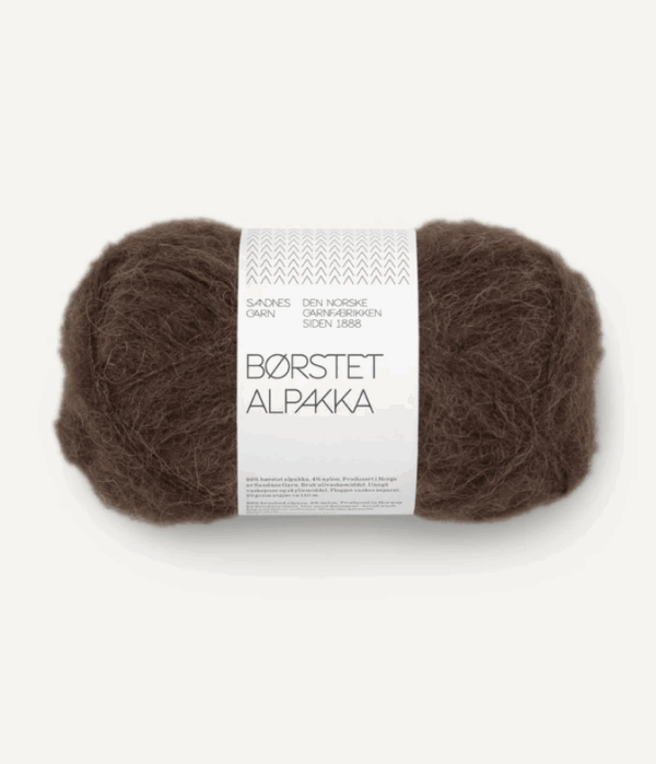 Sandnes Borstet Alpakka - 3082 Mork Brun
