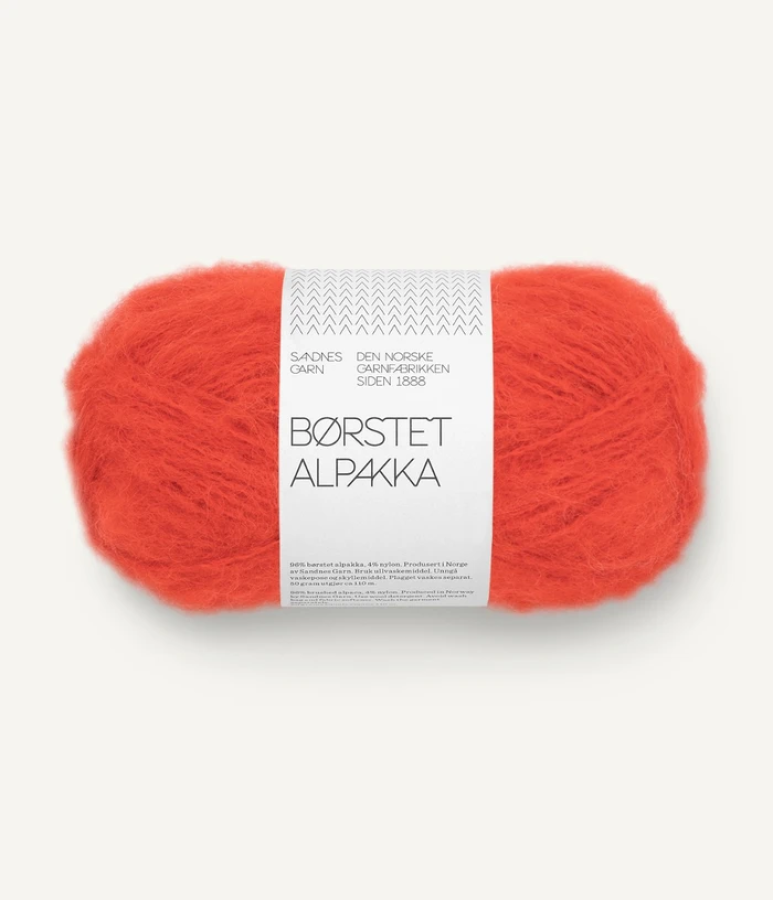 Sandnes Borstet Alpakka - 3819 Orange Leuchtorange