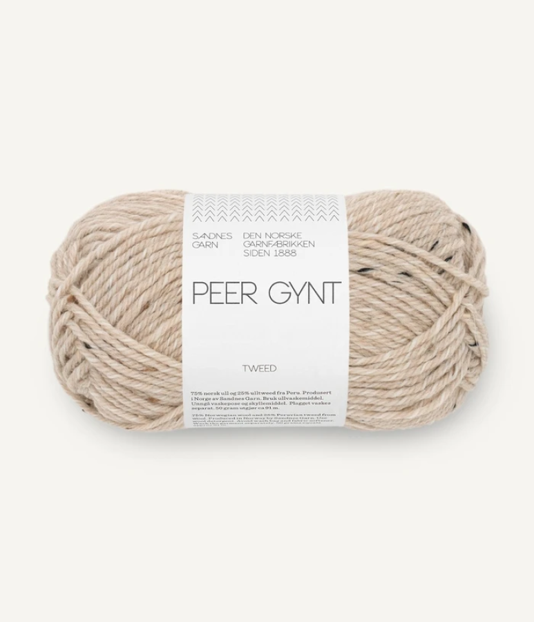 Sandnes Peer Gynt - 2730 Beigmeliert Natur Tweed
