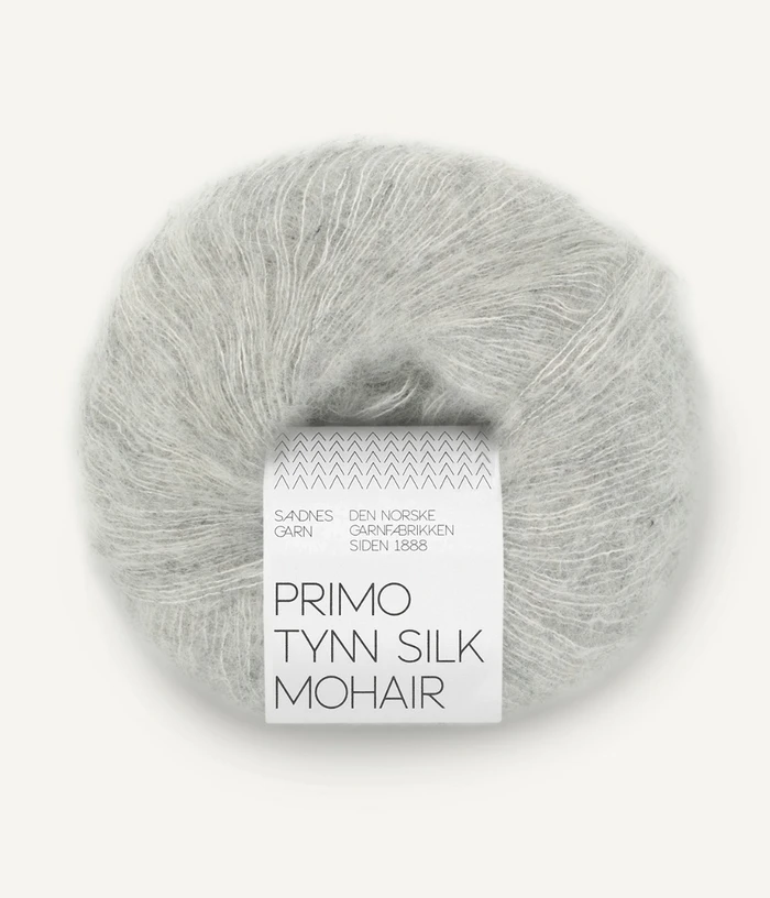 Sandnes Primo Tynn Silk Mohair - 1022 Light Grey Melange