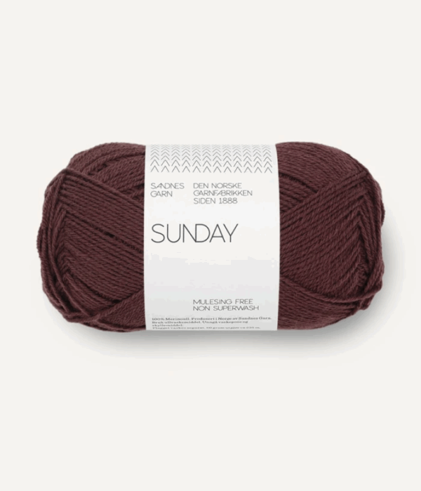 Sandnes Sunday - 4381 Dark Fudge Bordeaux Dunkel