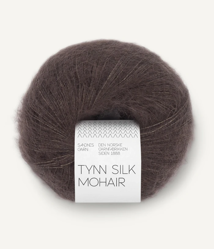 Sandnes Tynn Silk Mohair - 3880 Mork Sjokolade
