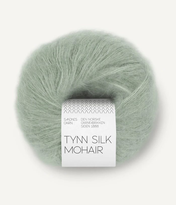 Sandnes Tynn Silk Mohair - 8521 Stovet Lys Gronn Lindgrün