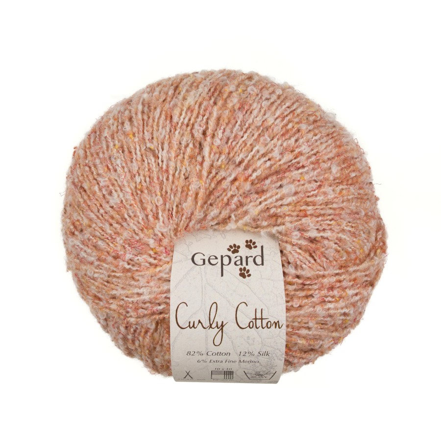 Gepard Curly Cotton - 220 Apricot Tweed