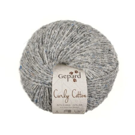 Gepard Curly Cotton - 520 Hellgrau Tweed