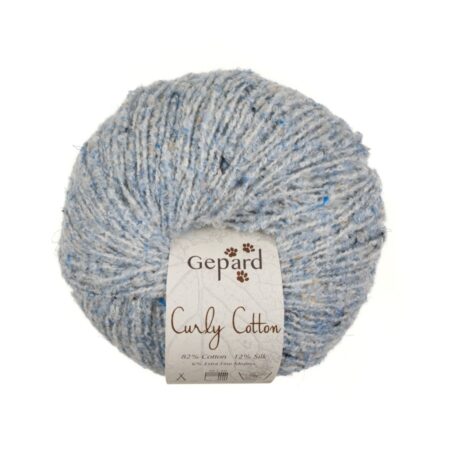 Gepard Curly Cotton - 720 Hellblau Tweed