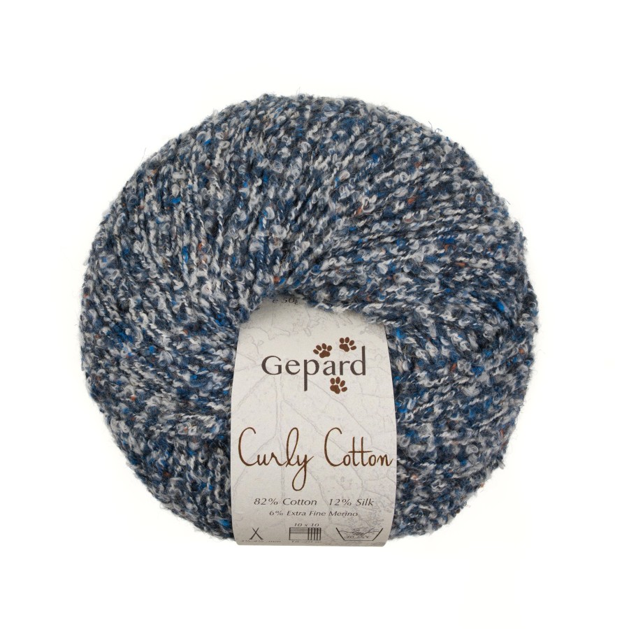 Gepard Curly Cotton - 750 Hellgrau Tweed