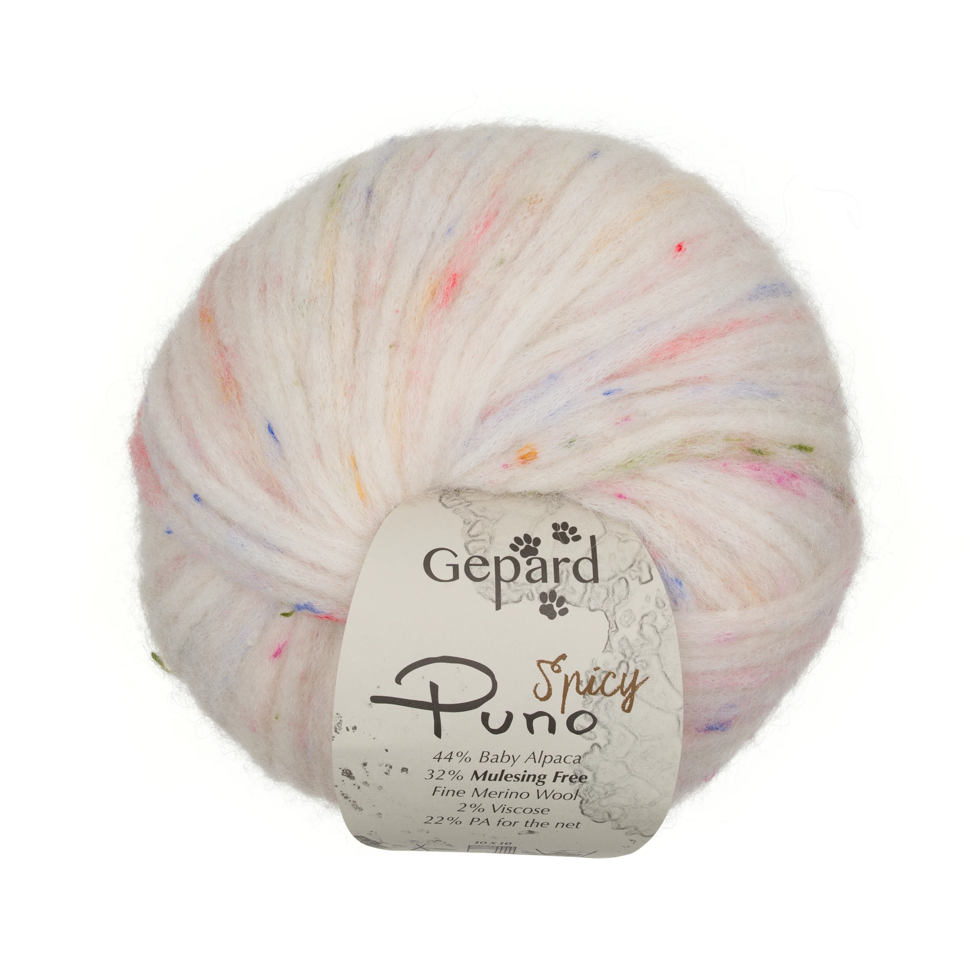Gepard Puno - Spicy 0010 Weiss mit bunten Punkten