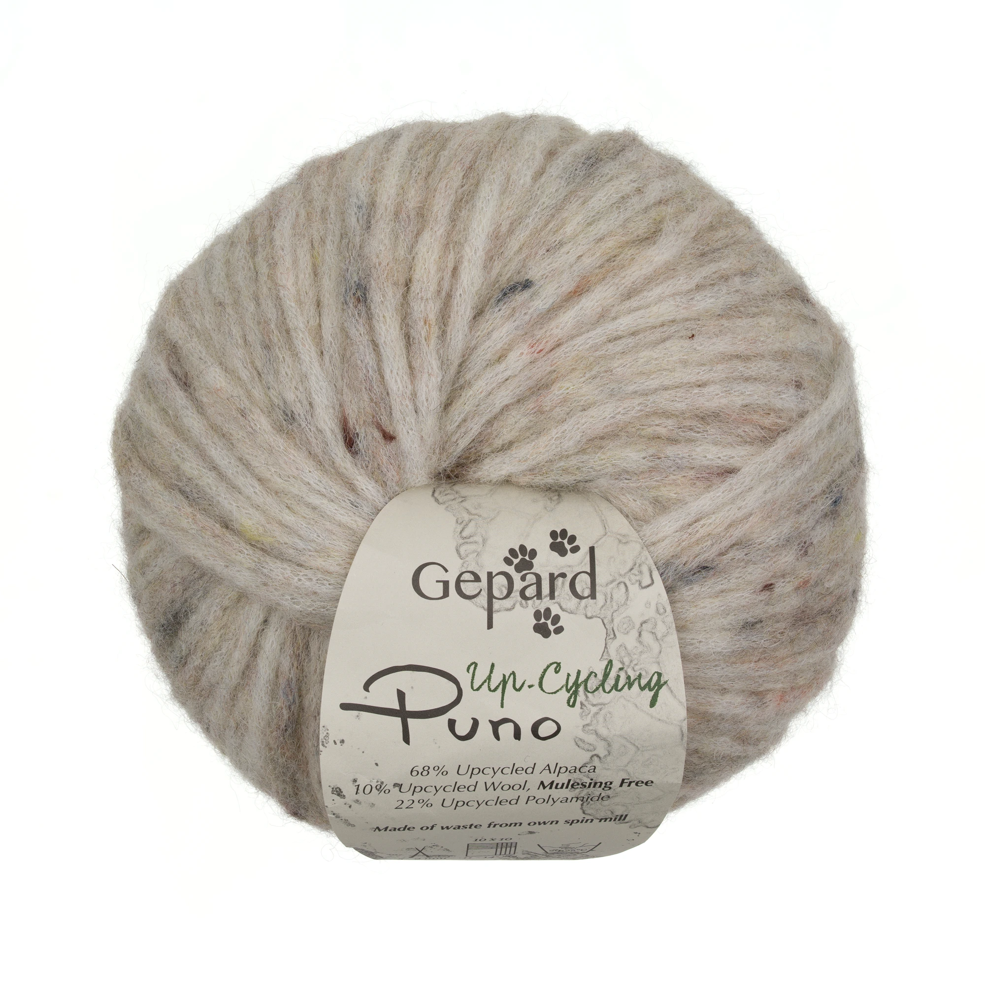 Gepard Puno - Up-Cycling 1144 Beige Meliert mit Punkten