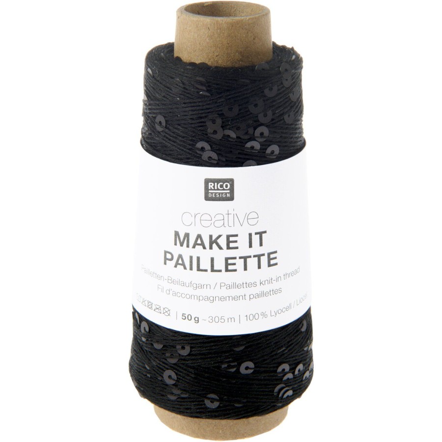 Rico Design Make it Paillette - 006 Schwarz Matt