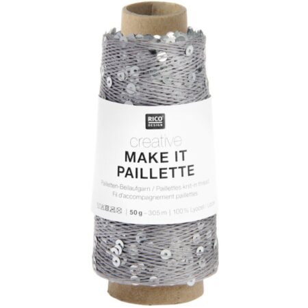 Rico Design Make it Paillette - 010 Grau Glanz