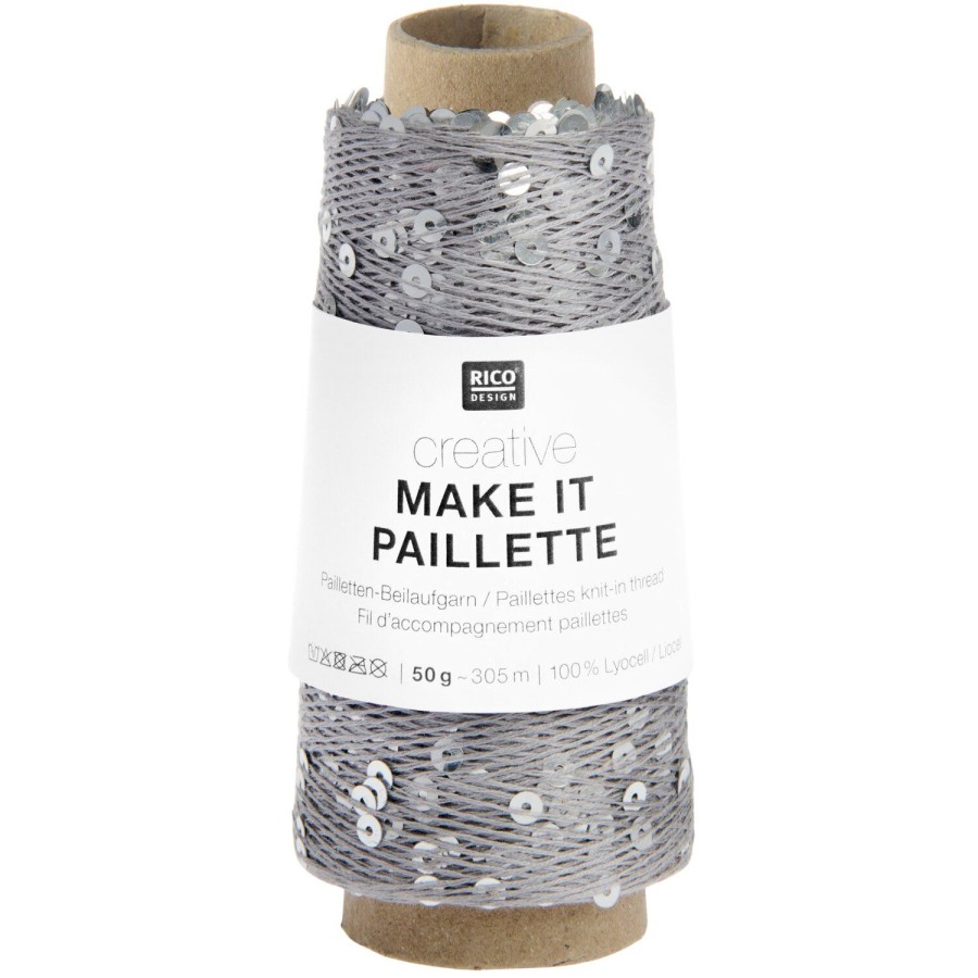 Rico Design Make it Paillette - 010 Grau Glanz