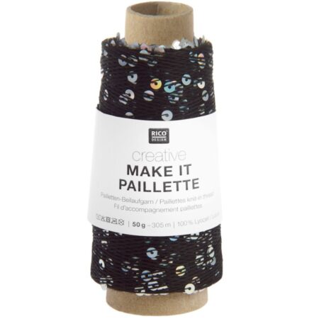 Rico Design Make it Paillette - 012 Schwarz Silber